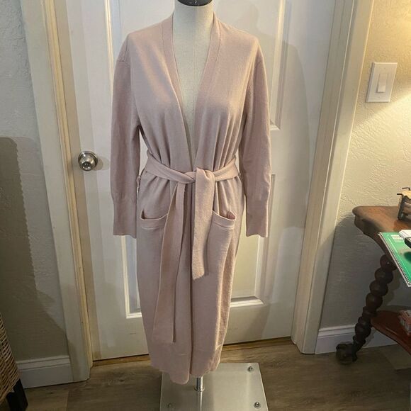 Nordstrom Wool mix Duster Cardigan Tie Waist Sz S - Picture 1 of 6